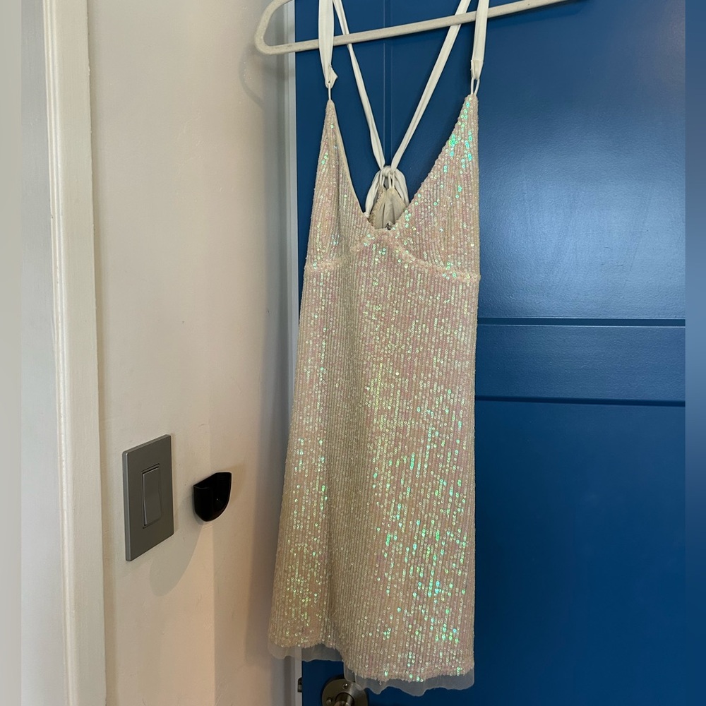 Free People Sequin Slip Mini Dress